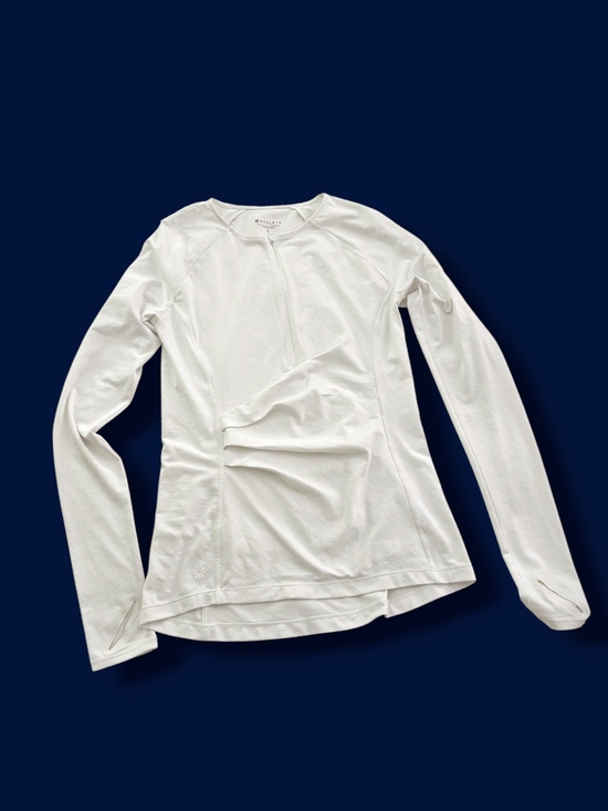 Athleta Tops - NWOT Athleta White Long-Sleeve Performance Tee With Roughing, Size Small